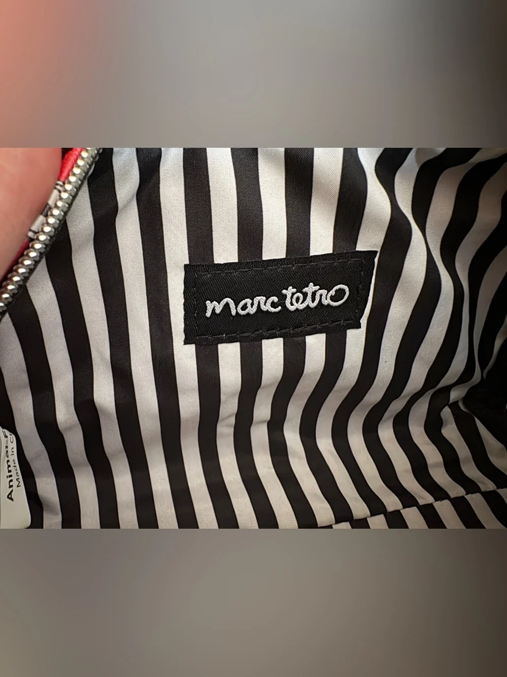 Marc Tetro Red Westie Print Cosmetic Bag. NWT